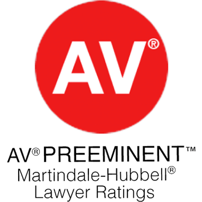 MARTINDALE-HUBBELL AV PREEMINENT RATING Only attorneys with the greatest professional abilities and ethical standards are awarded this rating. Our firm was honored to be included on this exclusive list for over 20 years.