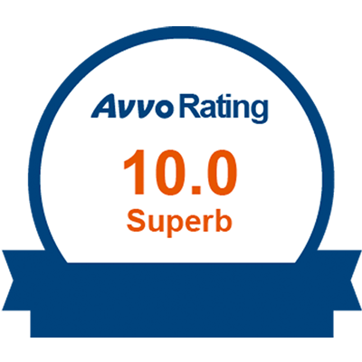 AVVO RATING 10 SUPERB This ranking organization considers a wide variety of information collected by state bar associations and other organizations to rank lawyers in all areas of expertise. "Superb" is the highest AVVO rating.